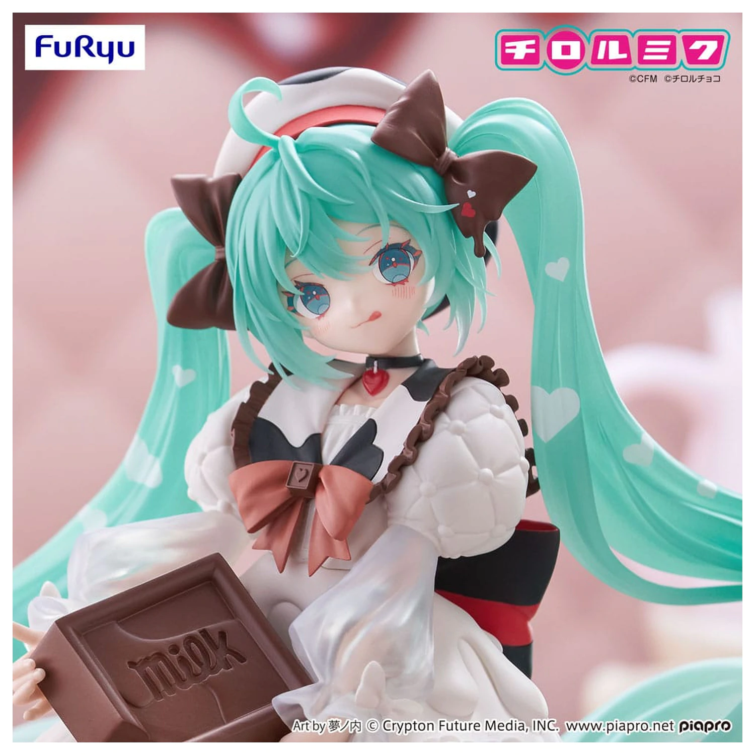 Hatsune Miku x Tirol Choco Trio-Try-iT PVC socha Hatsune Miku Milk Ver. 18 cm produktová fotografia