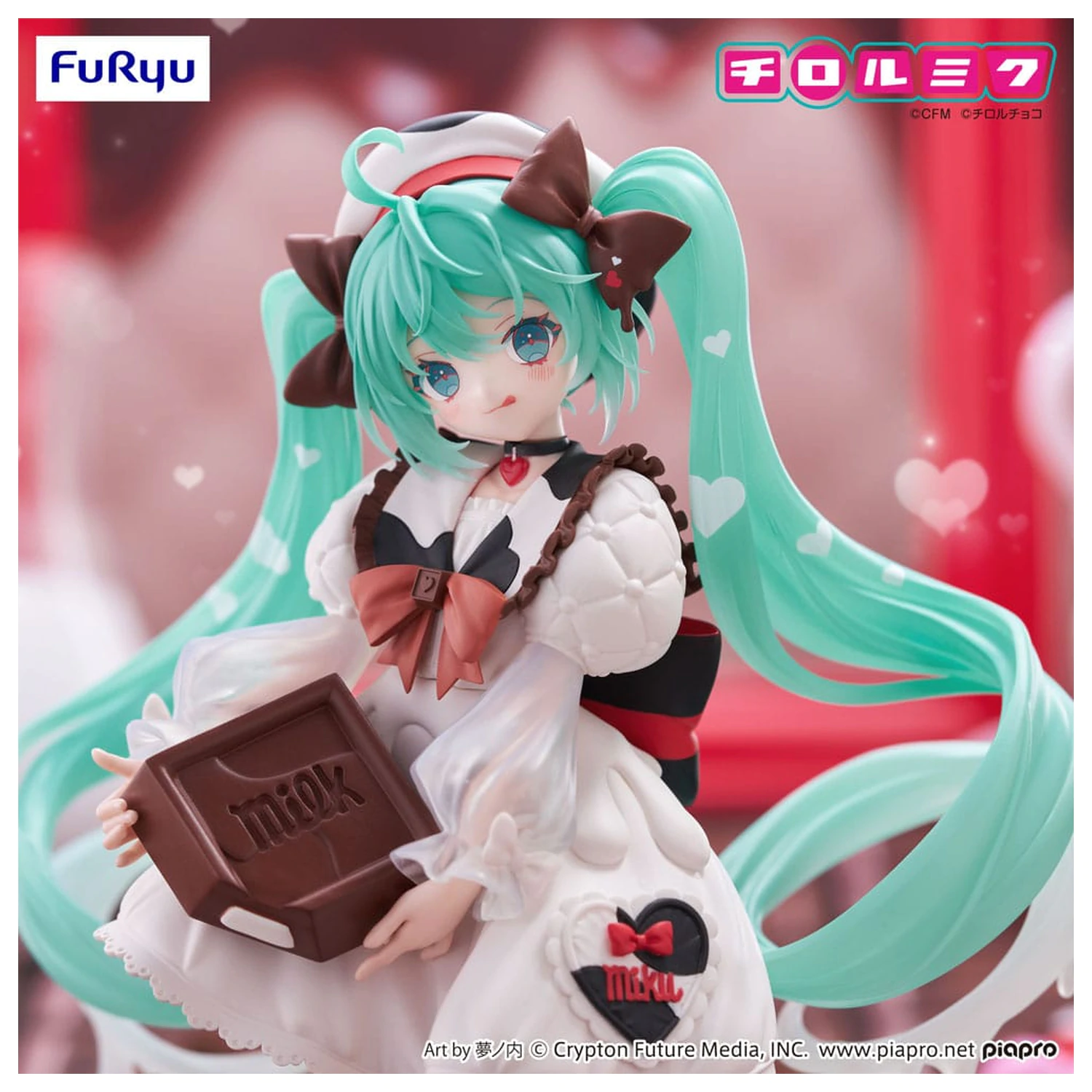 Hatsune Miku x Tirol Choco Trio-Try-iT PVC socha Hatsune Miku Milk Ver. 18 cm produktová fotografia