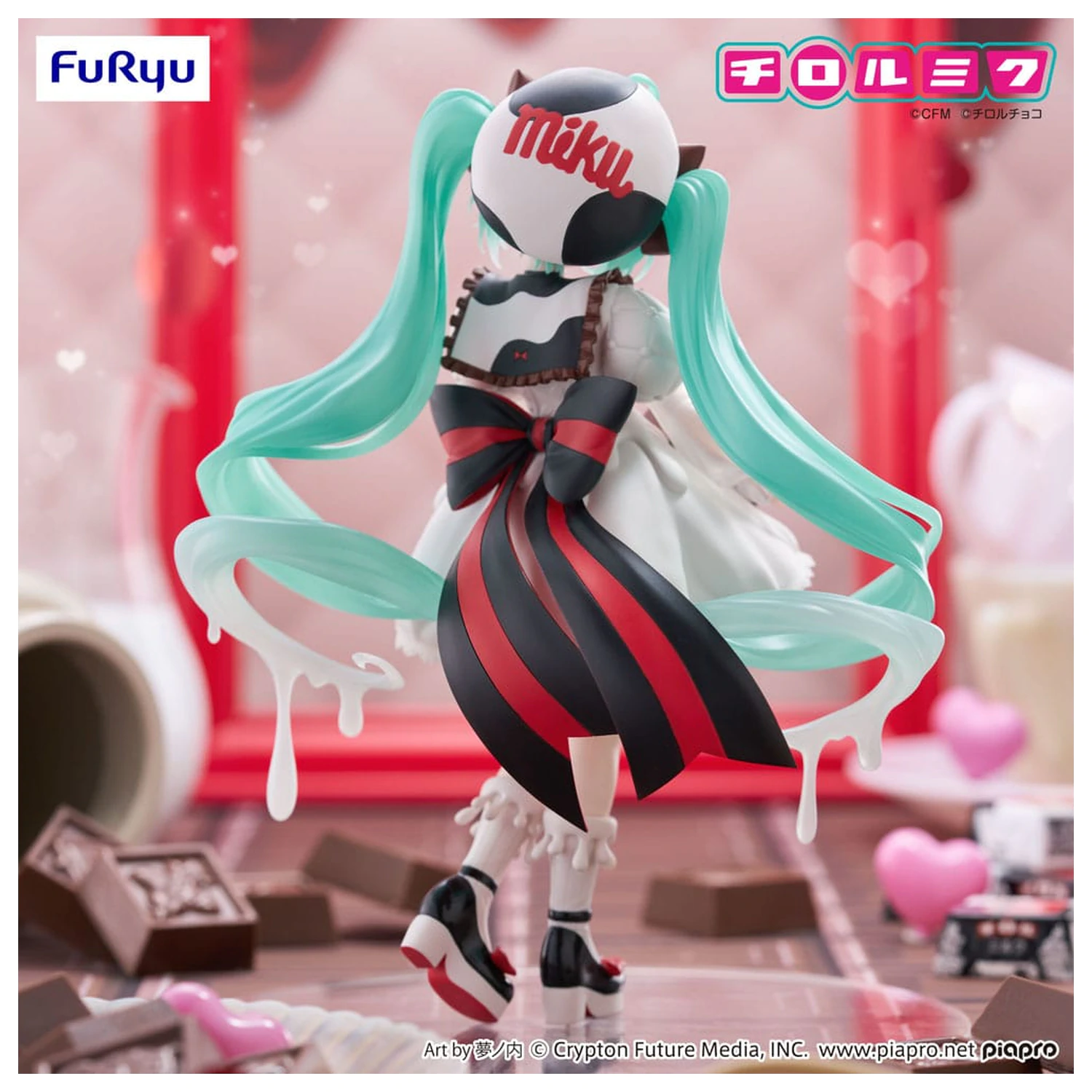 Hatsune Miku x Tirol Choco Trio-Try-iT PVC socha Hatsune Miku Milk Ver. 18 cm produktová fotografia