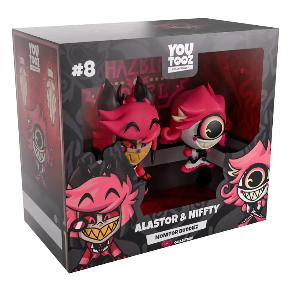 Hazbin Hotel Vinylové figúrky Alastor & Niffty Monitor Buddiez produktová fotografia