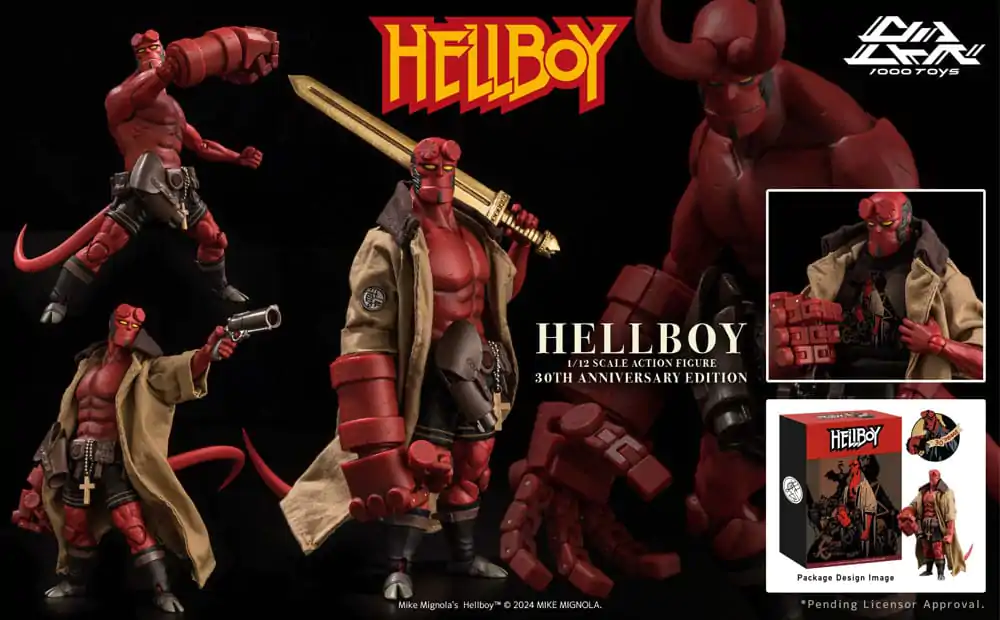 Hellboy akčná figúrka 1/12 Hellboy 30. výročná edícia 19 cm termékfotó