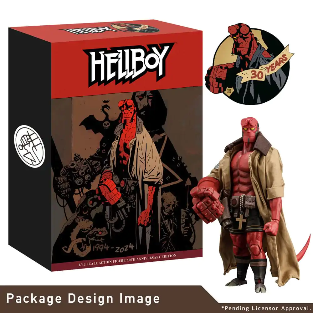 Hellboy akčná figúrka 1/12 Hellboy 30. výročná edícia 19 cm termékfotó