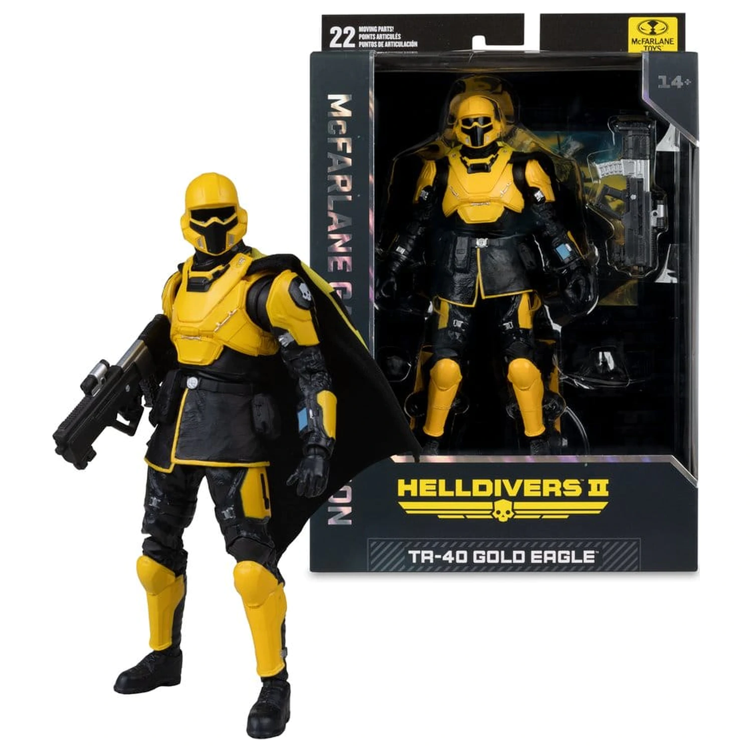 Helldivers II McFarlane Gaming Edition akčná figúrka T4-40 Gold Eagle 18 cm produktová fotografia