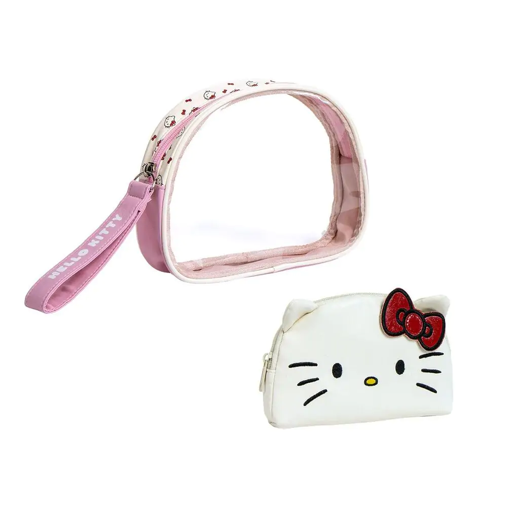 Hello Kitty 2 kozmetické kufríky cestovná súprava produktová fotografia