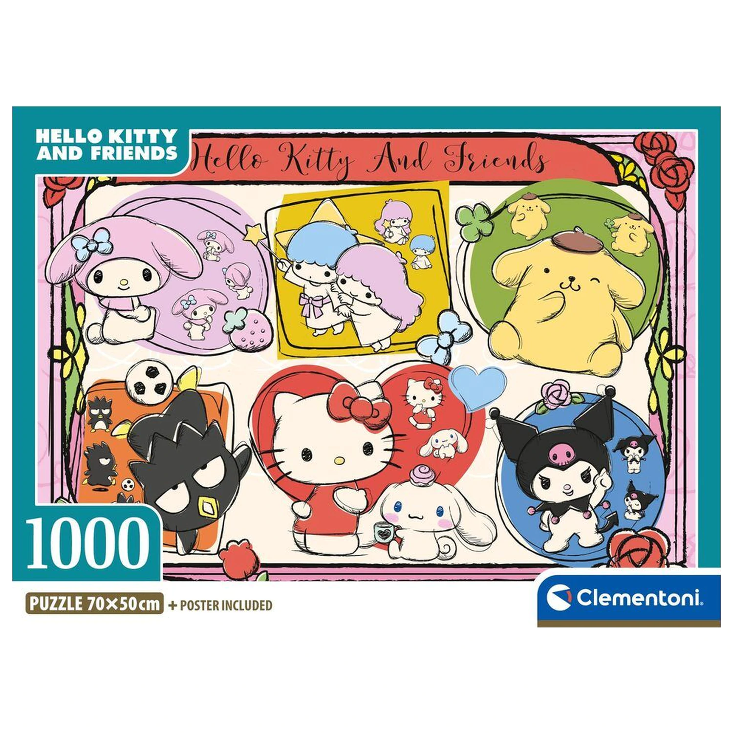Hello Kitty 2 puzzle, 1000 kusov produktová fotografia
