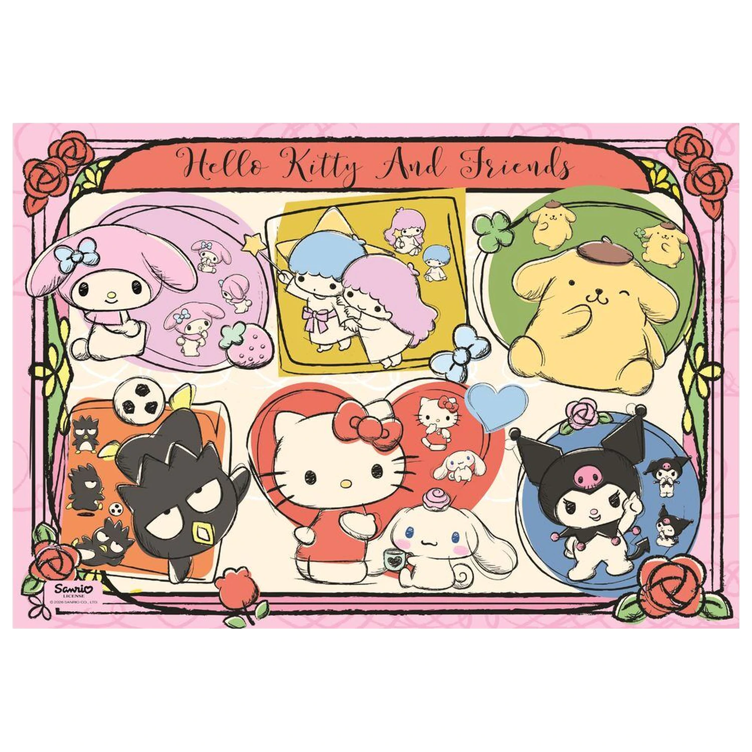 Hello Kitty 2 puzzle, 1000 kusov produktová fotografia