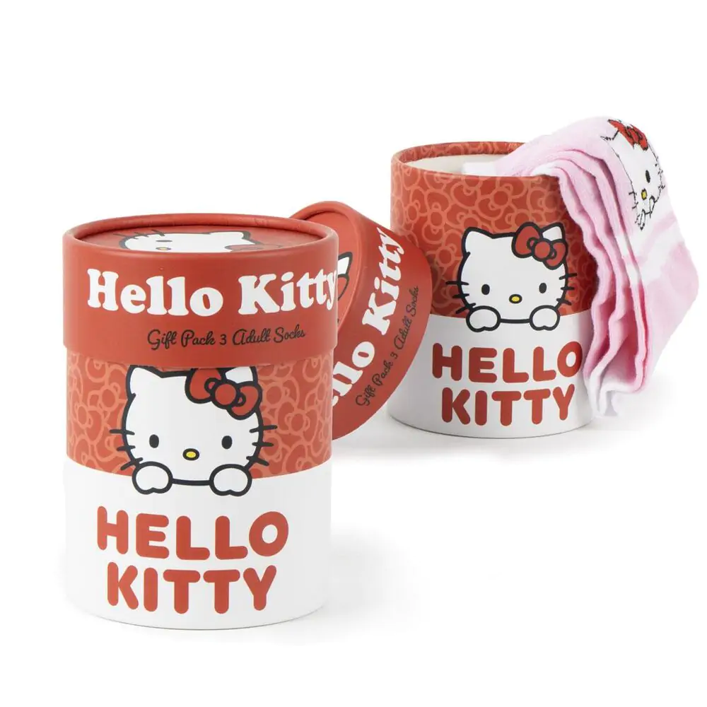 Hello Kitty balenie 3 páry ponožiek pre dospelých produktová fotografia