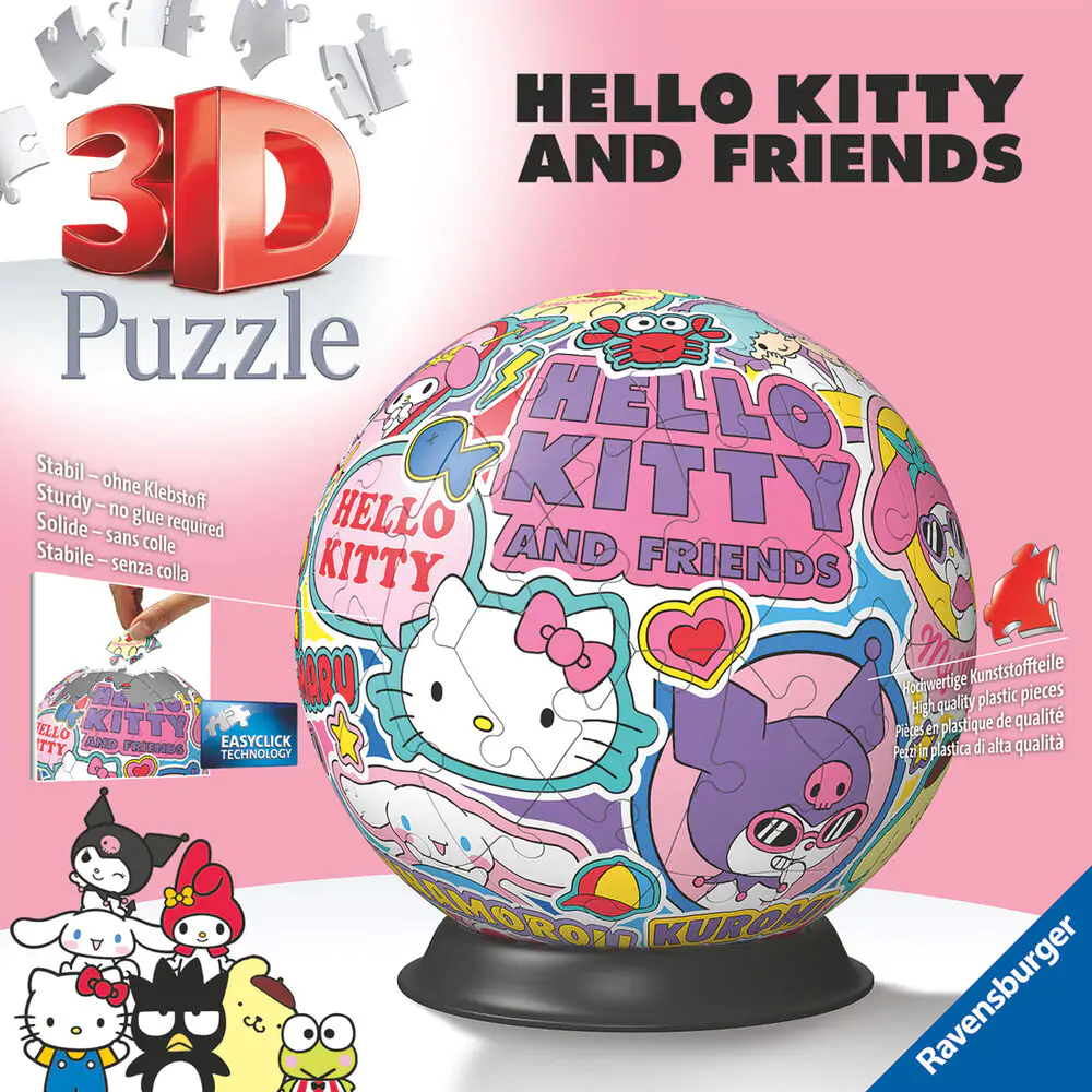 Hello Kitty 3D puzzle 72 dielikov produktová fotografia
