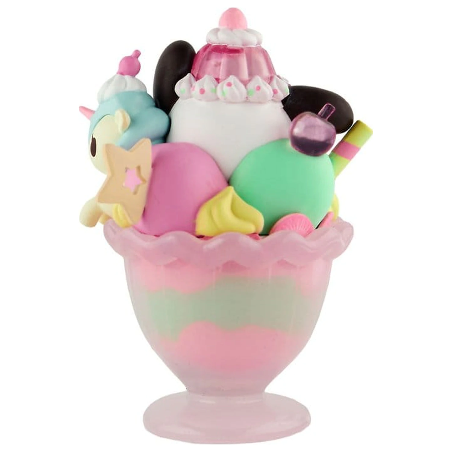 Hello Kitty & Friends Window Box Figúrka Fast Food Pochacco Pink Unicorn Sundae 9 cm produktová fotografia