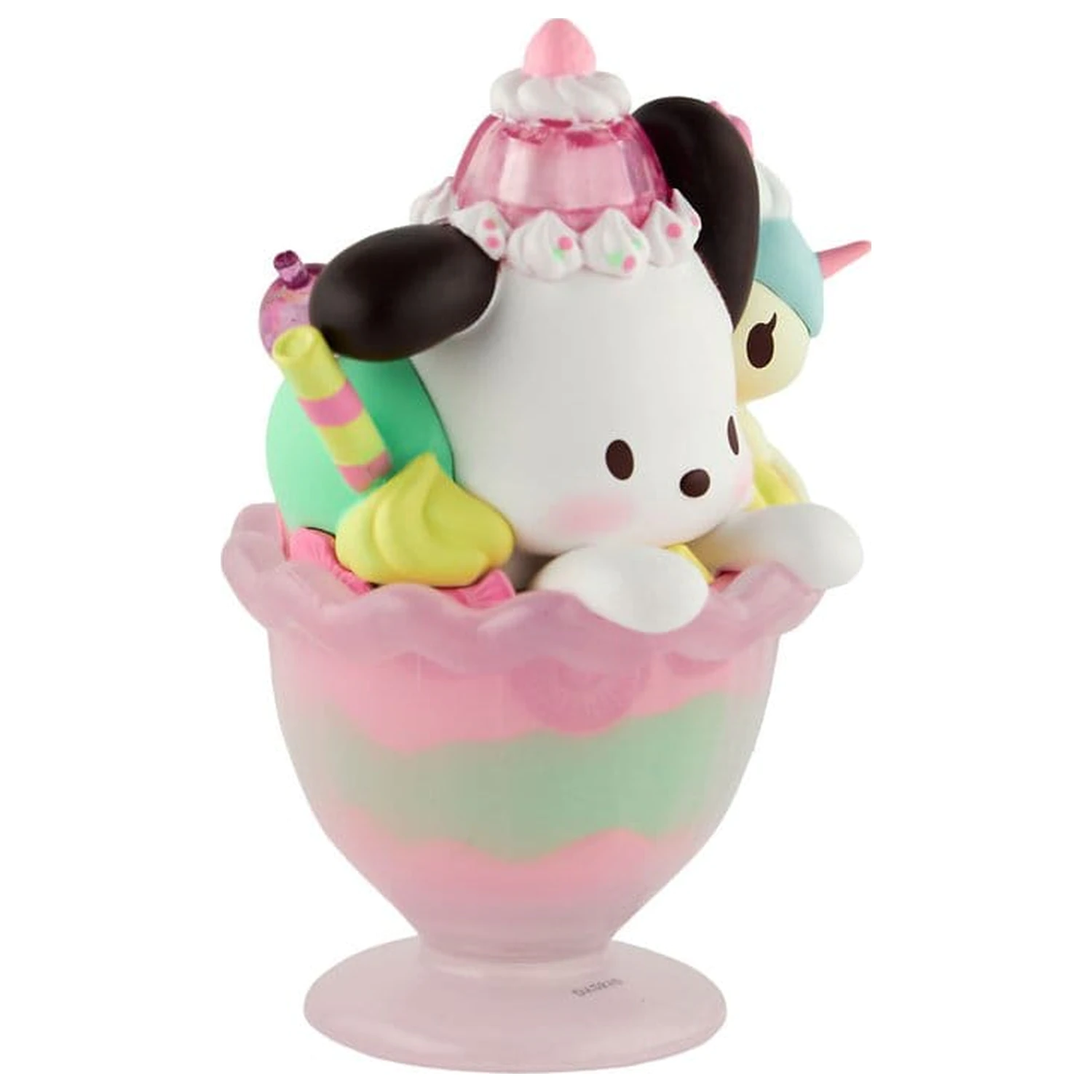 Hello Kitty & Friends Window Box Figúrka Fast Food Pochacco Pink Unicorn Sundae 9 cm produktová fotografia