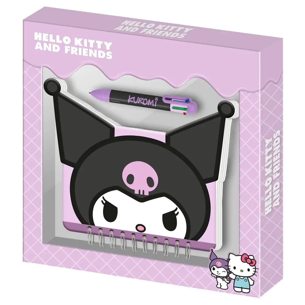 Hello Kitty and Friends Kuromi Zápisník a pero produktová fotografia