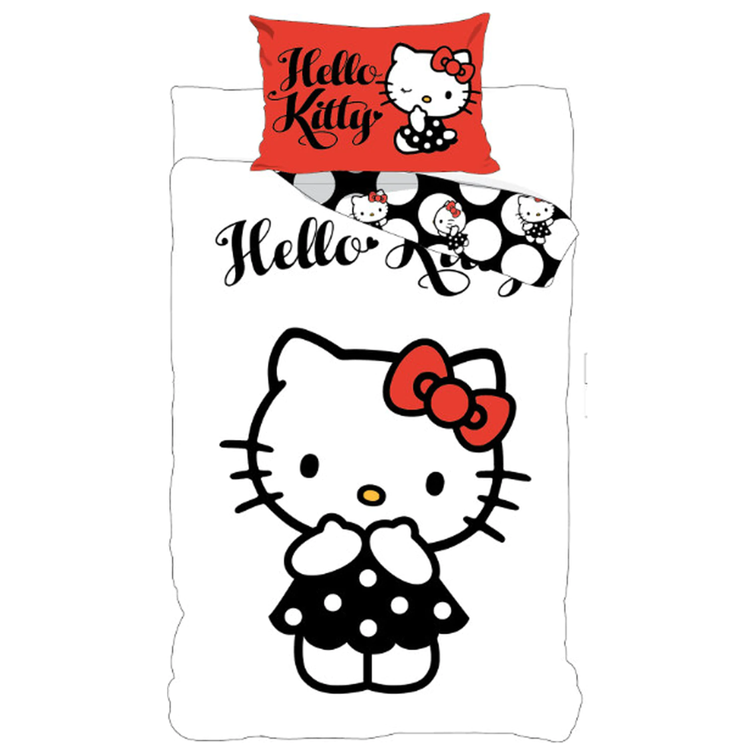 Hello Kitty Black Dress Detský, Predškolský poťah na perinu produktová fotografia