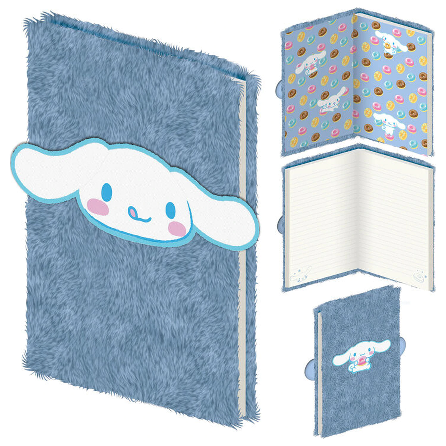 Hello Kitty Cinnamoroll A5 plyšový zápisník produktová fotografia