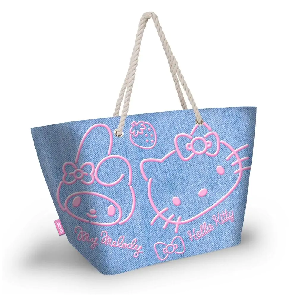 Hello Kitty Denim plážová taška produktová fotografia