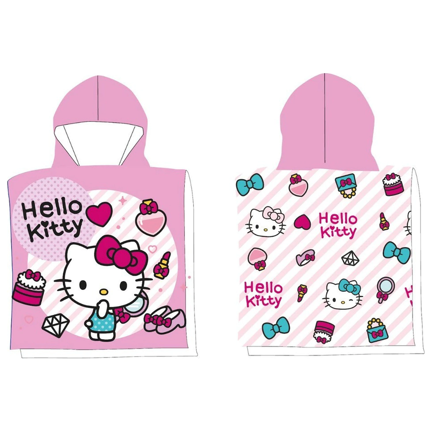 Hello Kitty Fashion Plážové pončo osuška 50x100 cm produktová fotografia