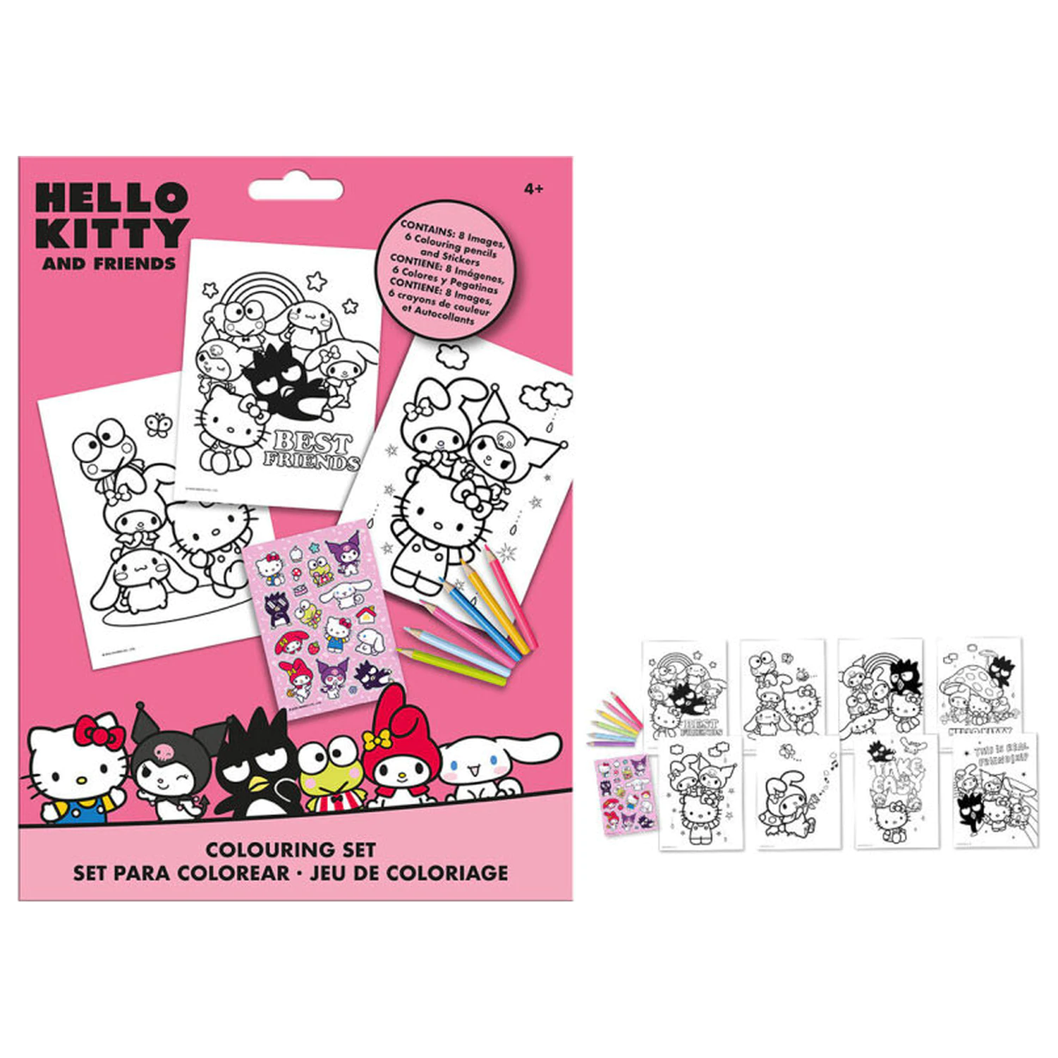 Hello Kitty and Friends Súprava na vyfarbovanie s nálepkami produktová fotografia