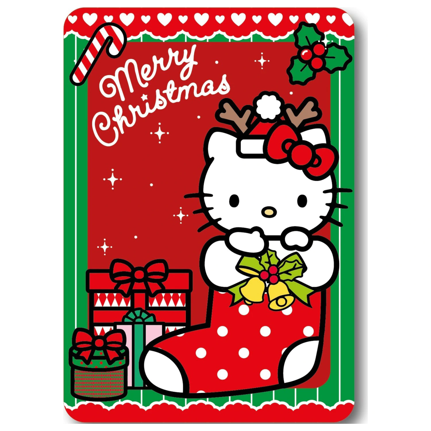 Hello Kitty Holiday Cheer Vianočná flísová deka produktová fotografia