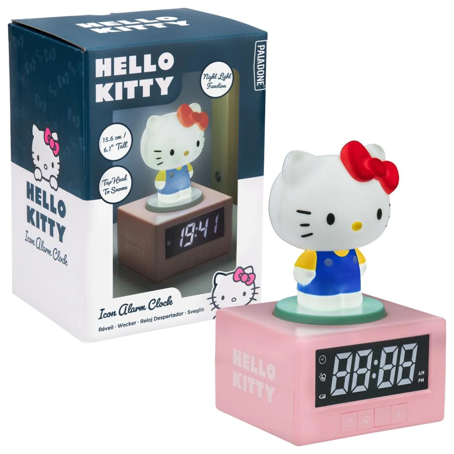 Hello Kitty Ikonická lampa s budíkom 12 cm produktová fotografia