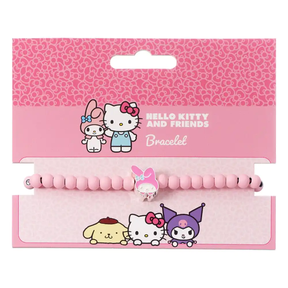 Hello Kitty náramok ružové korálky s príveskom My Melody 21 cm produktová fotografia