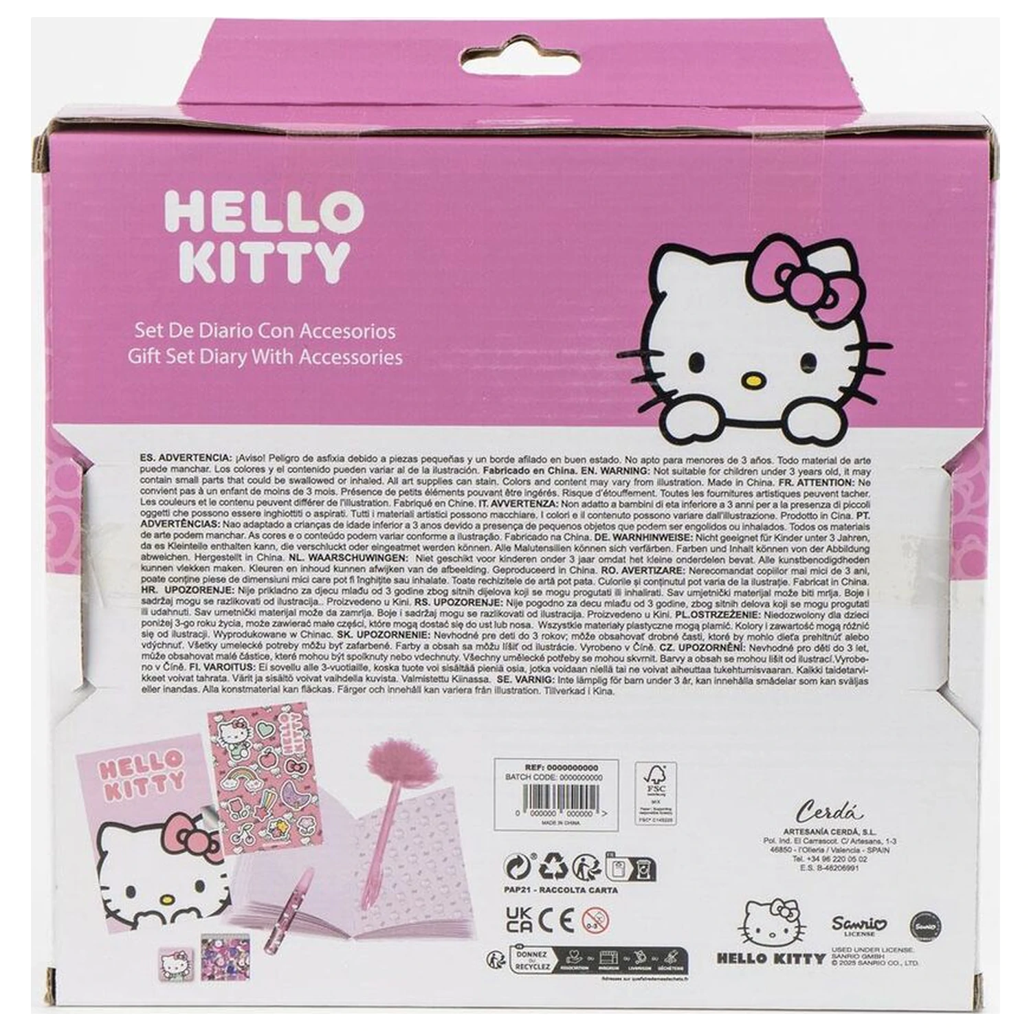 Hello Kitty Diary set produktová fotografia
