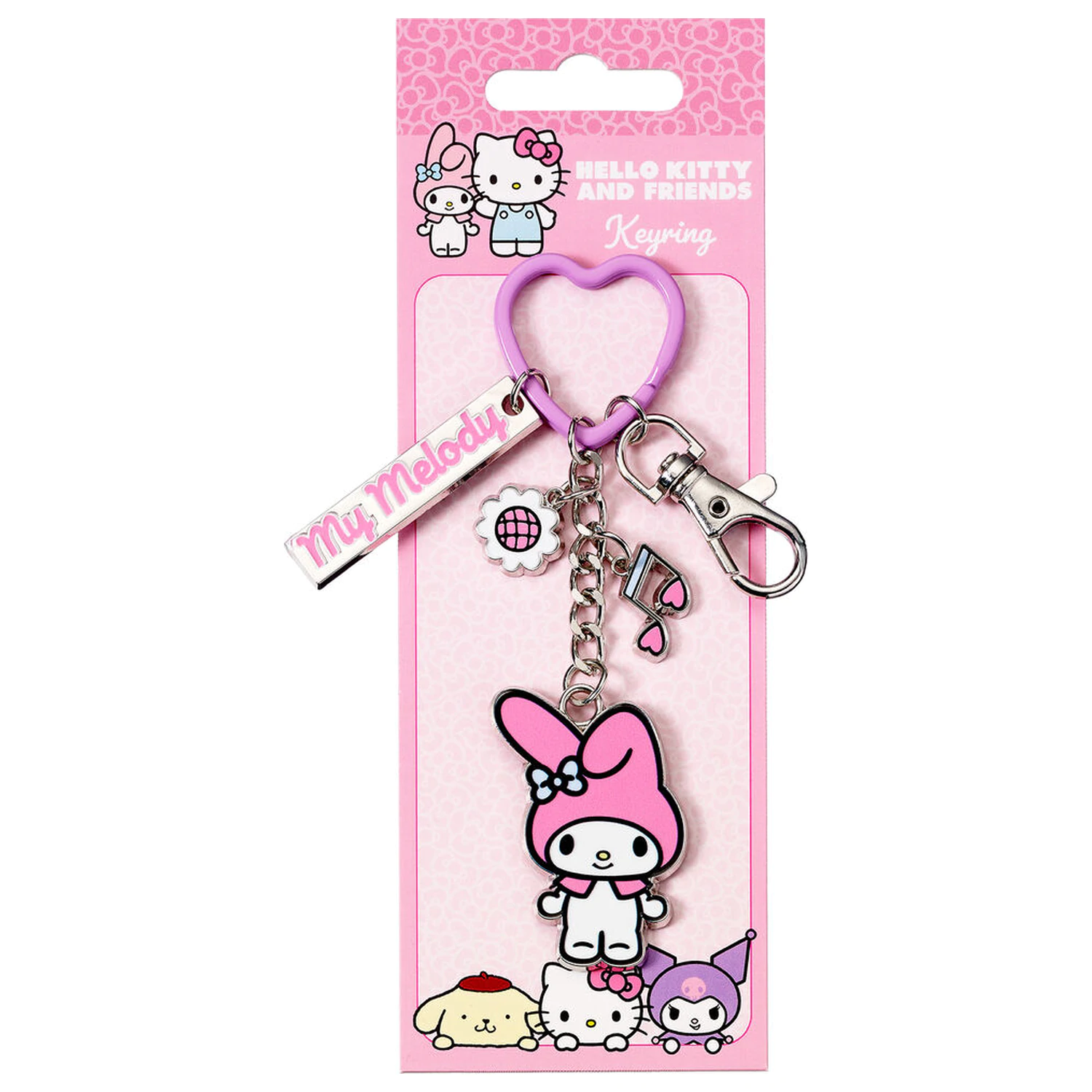 Hello Kitty kľúčenka s My Melody príveskami produktová fotografia
