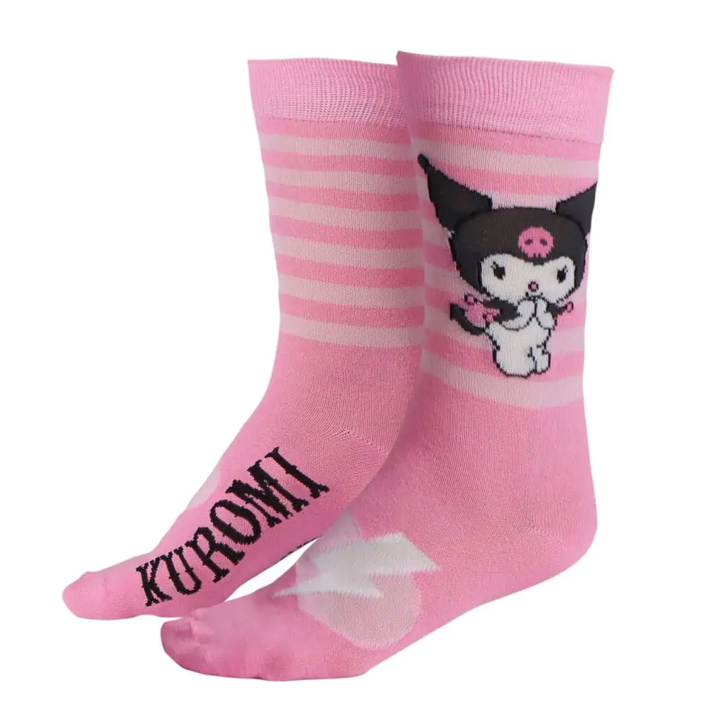 Hello Kitty Kuromi balenie 3 páry ponožiek pre dospelých produktová fotografia