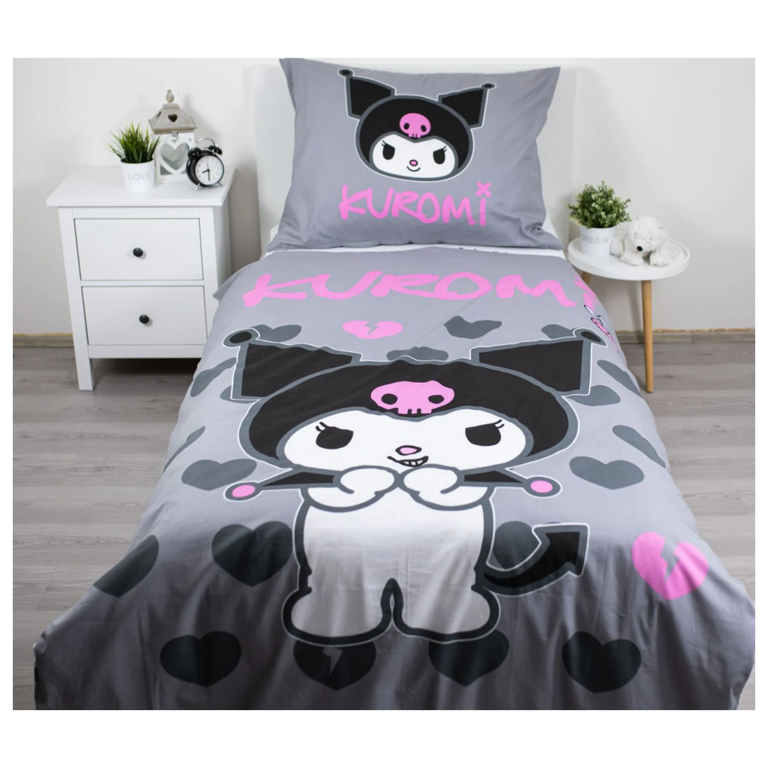 Hello Kitty Kuromi obliečka na paplón produktová fotografia