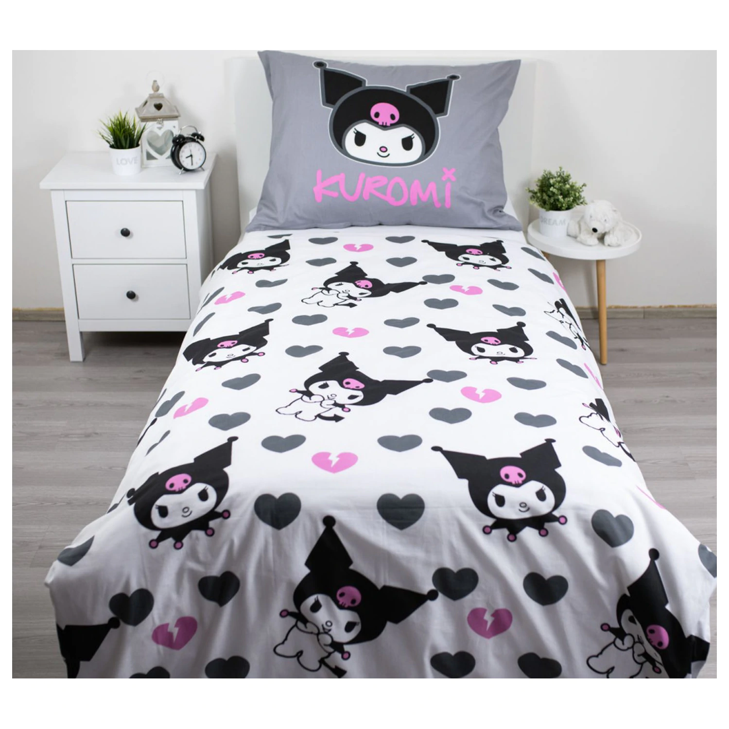 Hello Kitty Kuromi obliečka na paplón produktová fotografia