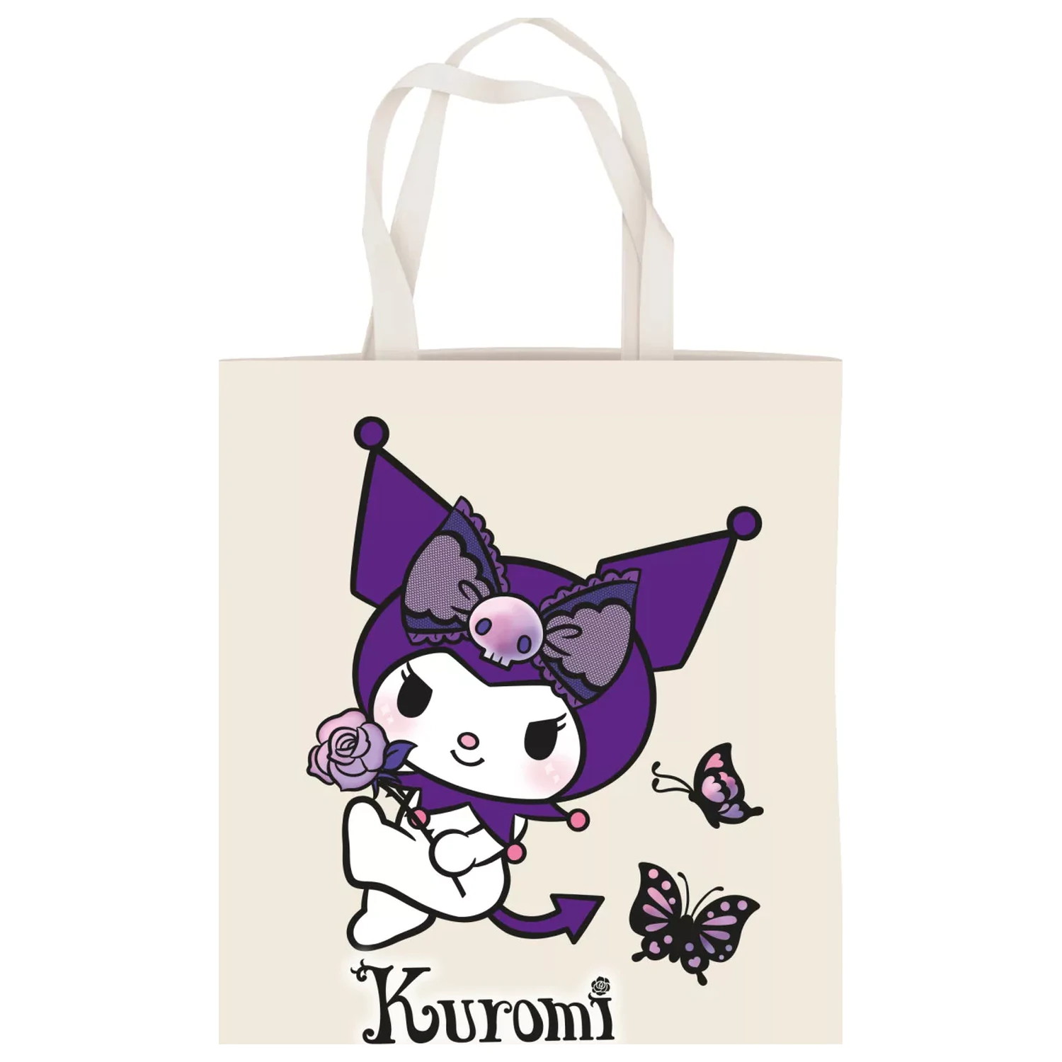 Hello Kitty Kuromi Butterfly Canvas taška, nákupná taška 44 cm produktová fotografia