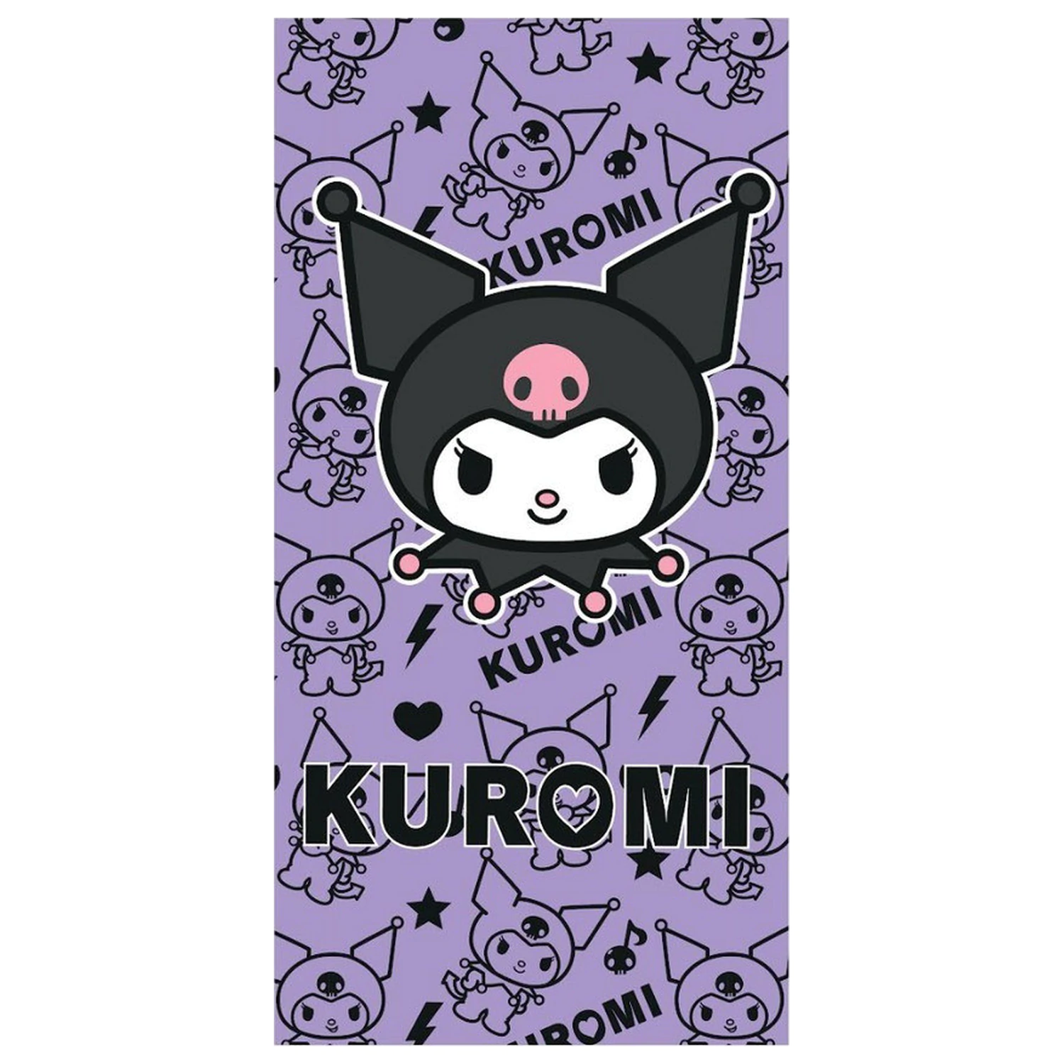 Hello Kitty Kuromi Chaos uterák 70x140 cm produktová fotografia