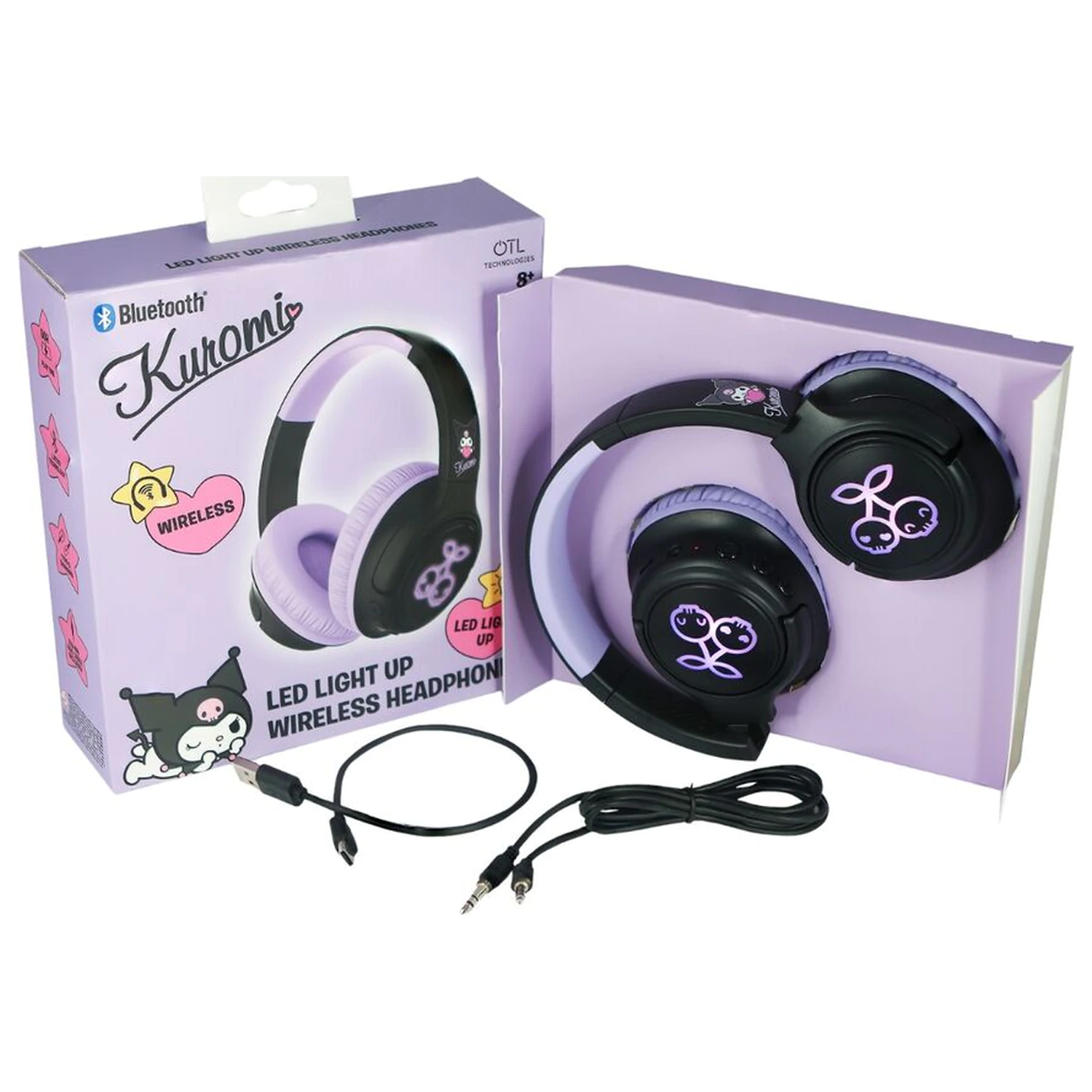 Hello Kitty Kuromi core slúchadlá produktová fotografia