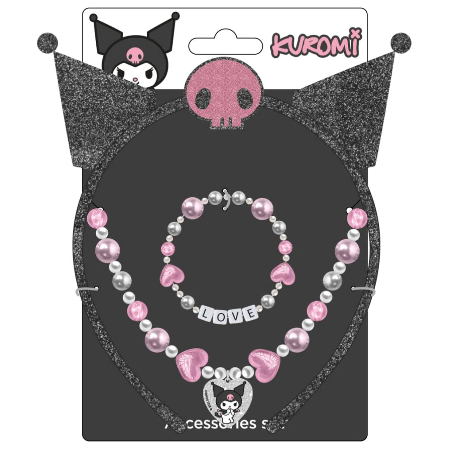 Hello Kitty Kuromi súprava šperkov a čeleniek produktová fotografia