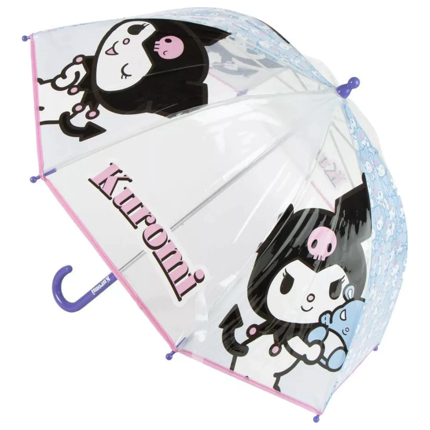 Hello Kitty Kuromi Detský priehľadný dáždnik produktová fotografia