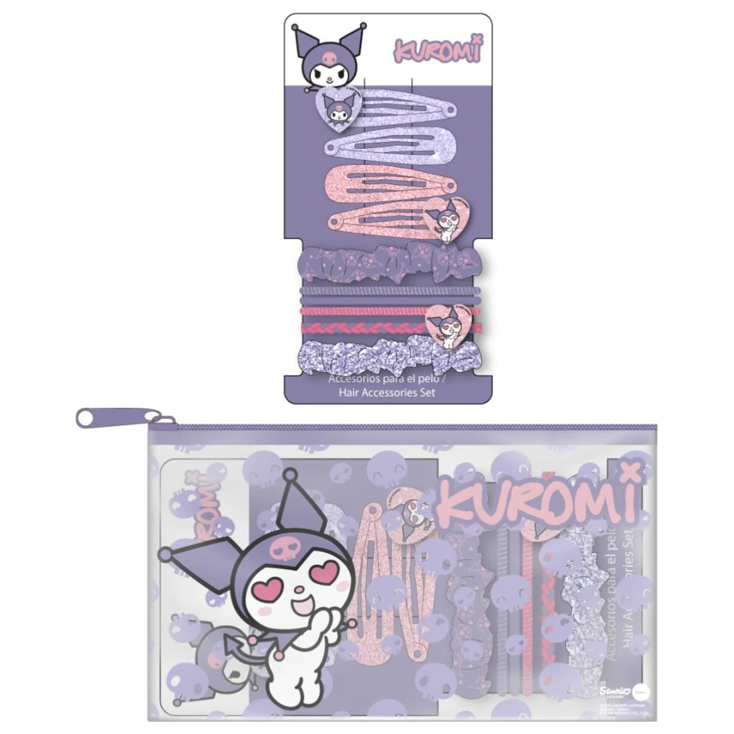 Hello Kitty Kuromi Sponka do vlasov, Súprava gumičiek do vlasov produktová fotografia