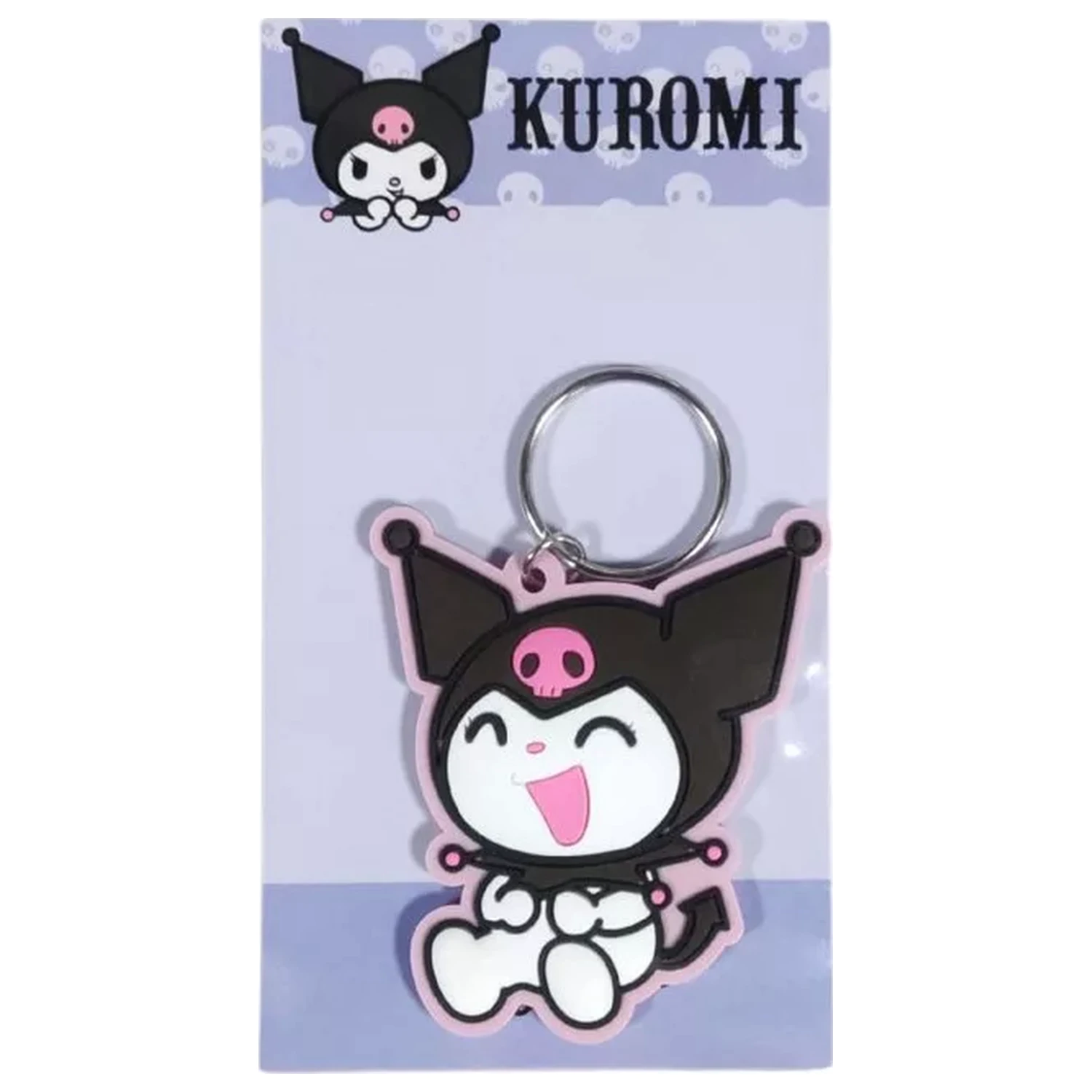 Hello Kitty Kuromi Smejúca sa kľúčenka produktová fotografia