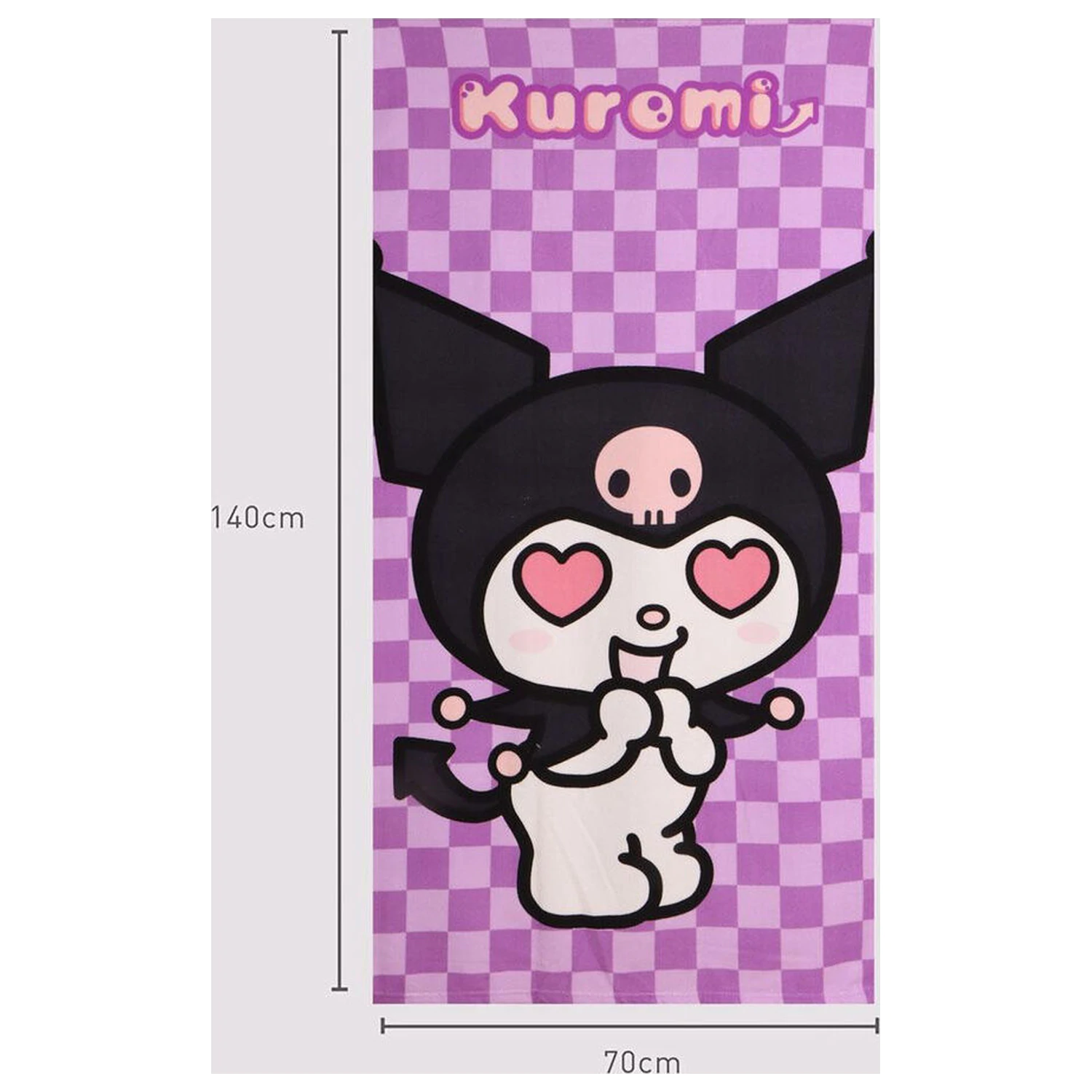 Hello Kitty Kuromi plážová osuška z mikrovlákna produktová fotografia