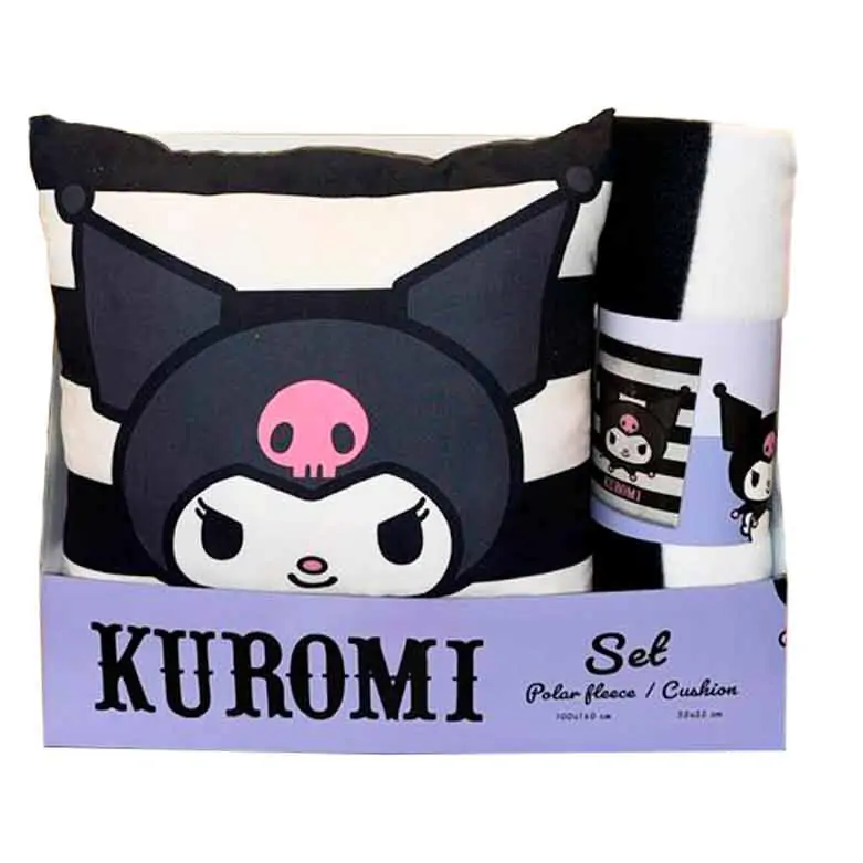 Hello Kitty Kuromi polárny pléd + sada vankúšov produktová fotografia
