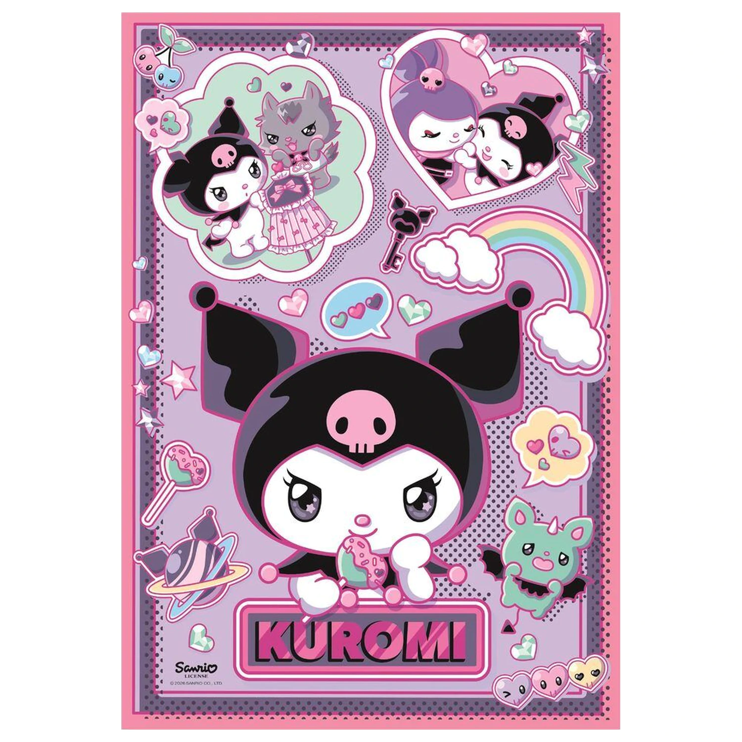 Hello Kitty Kuromi puzzle 1000 kusov produktová fotografia