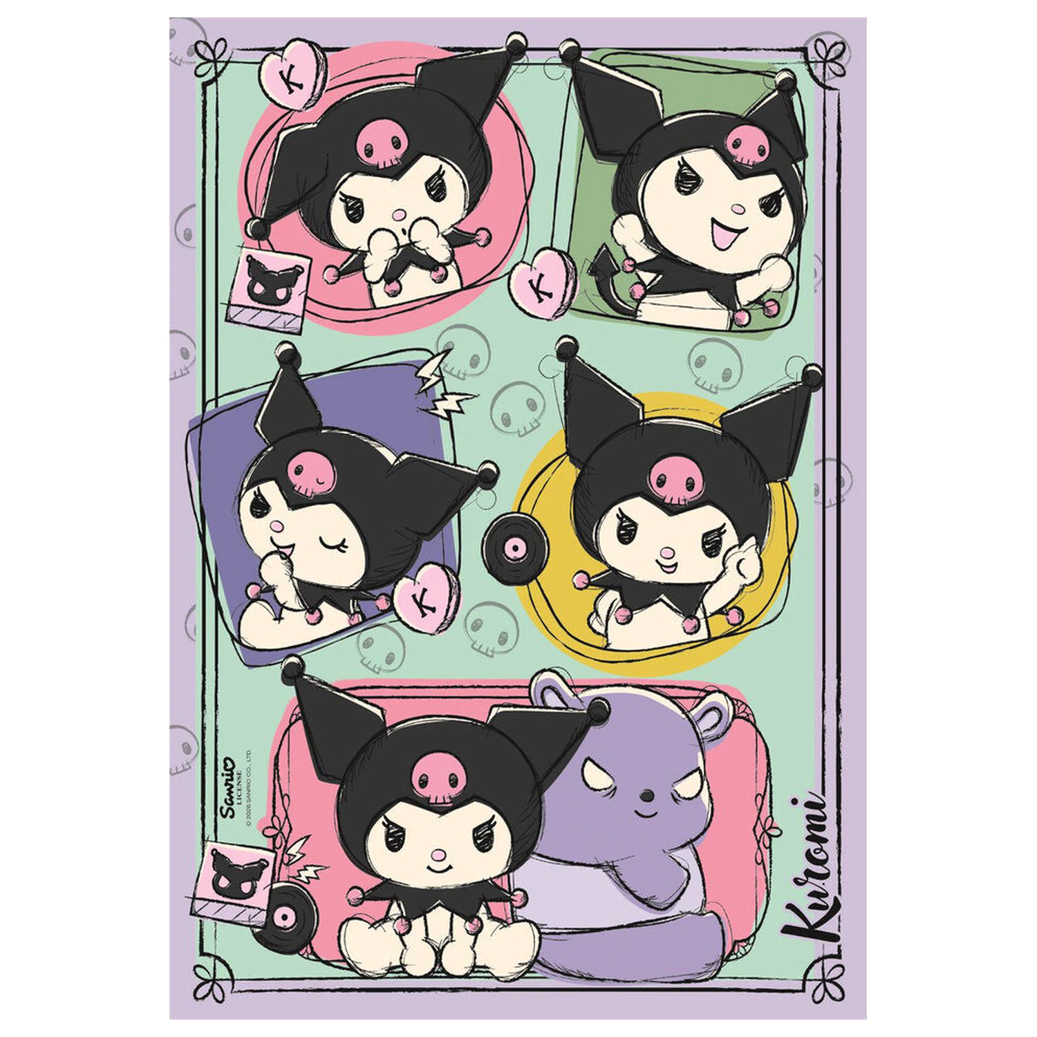 Hello Kitty Kuromi puzzle 500 kusov produktová fotografia
