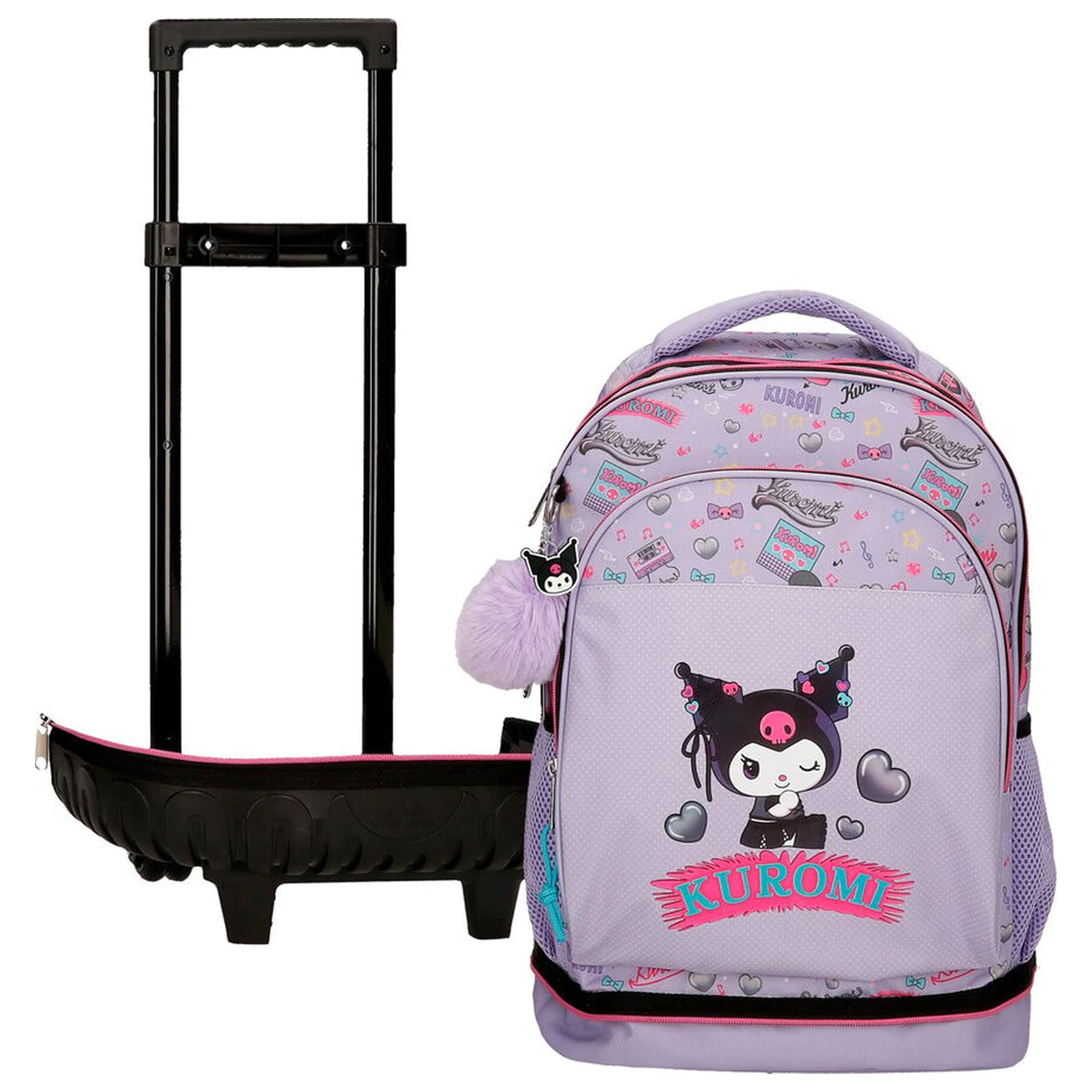 Hello Kitty Kuromi Retropop vysúvateľný kompaktný vozík 43cm produktová fotografia