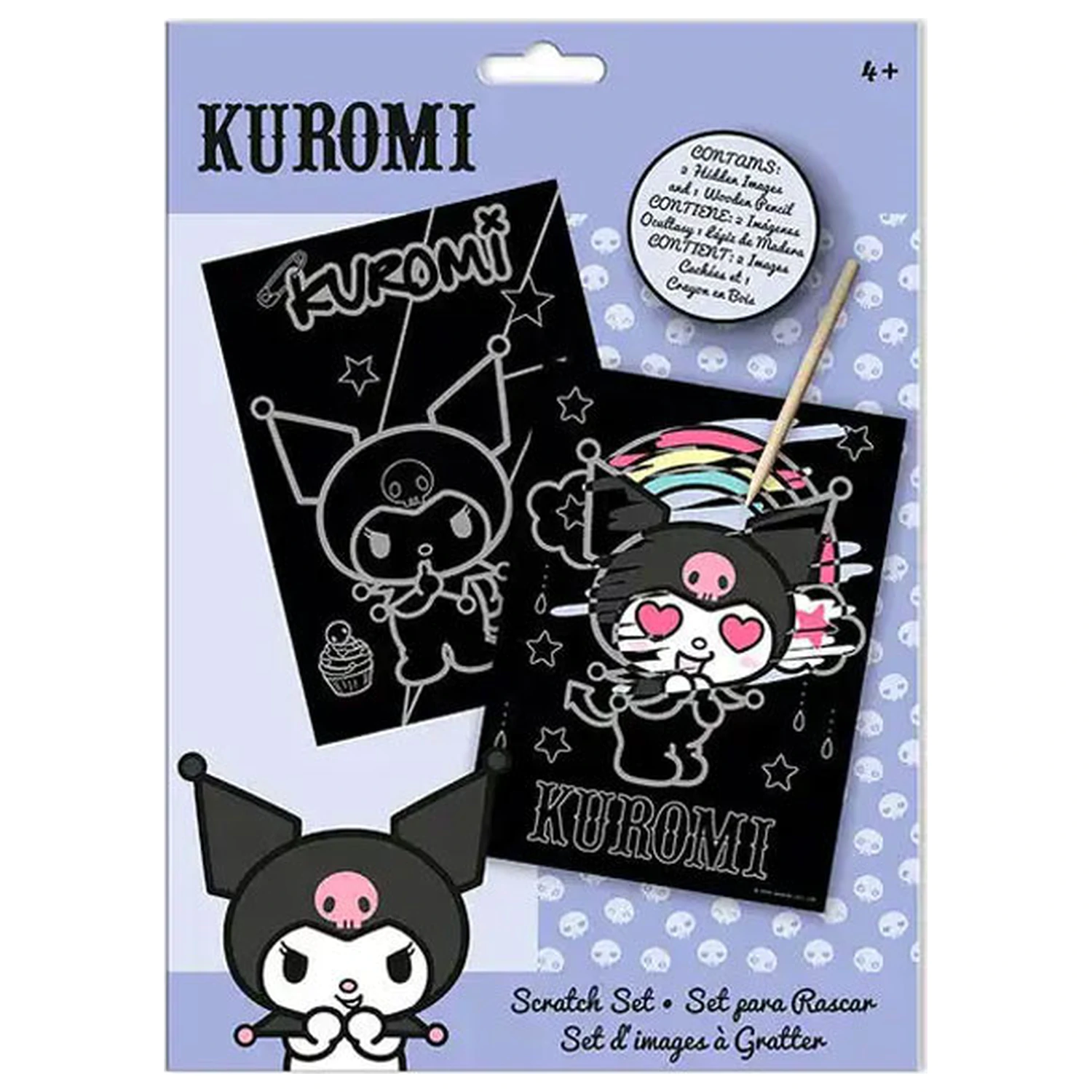 Hello Kitty a Kuromi súprava na škrabaciu maľbu produktová fotografia