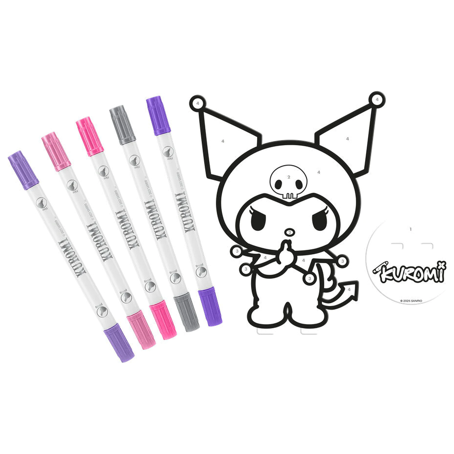 Hello Kitty Kuromi omaľovánkový set produktová fotografia