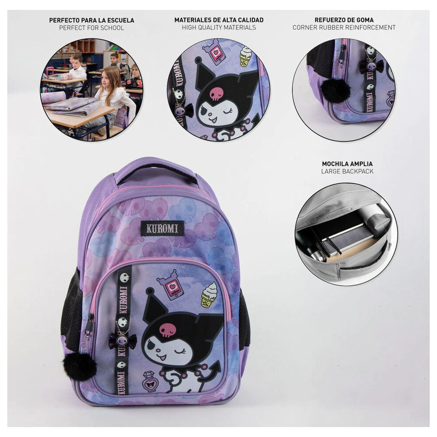 Hello Kitty Kuromi adaptívny batoh 42cm produktová fotografia