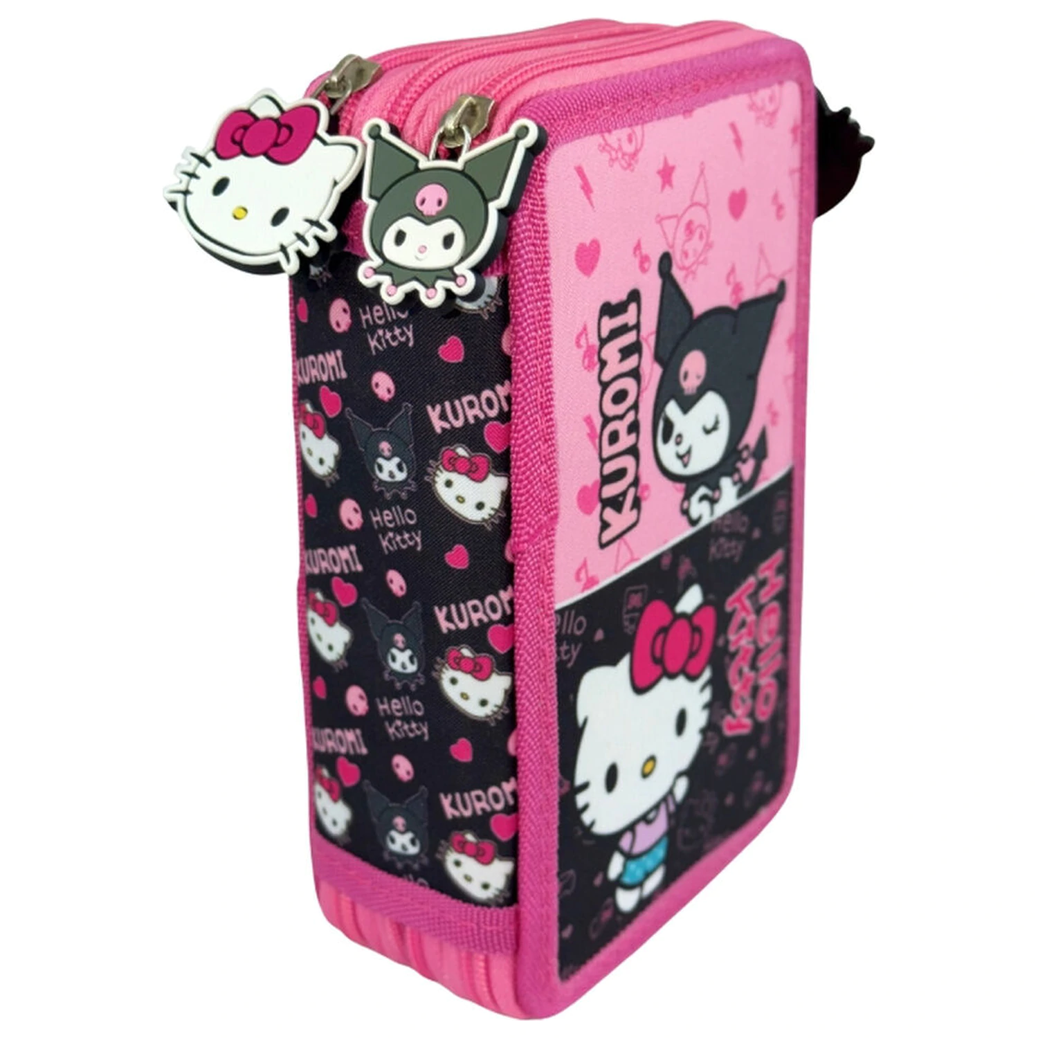 Hello Kitty & Kuromi trojité puzdro na ceruzky produktová fotografia