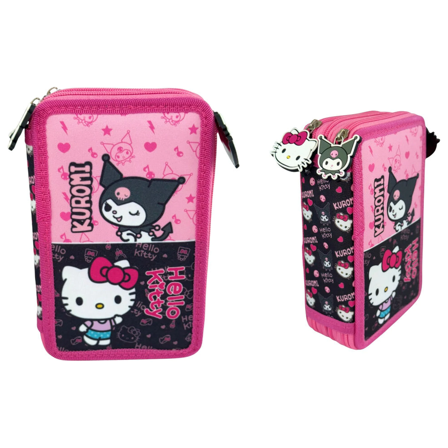 Hello Kitty & Kuromi trojité puzdro na ceruzky produktová fotografia