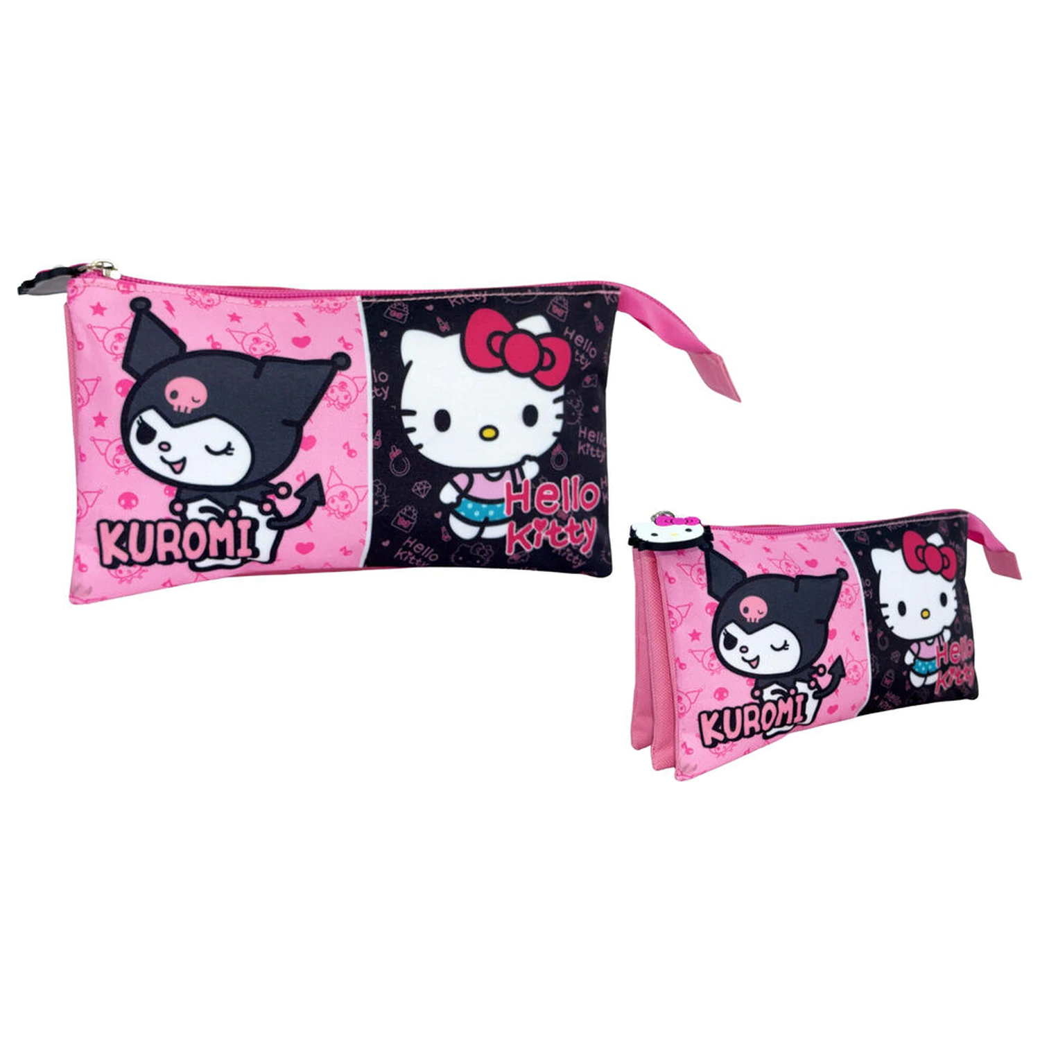 Hello Kitty & Kuromi trojité púzdro na ceruzky produktová fotografia