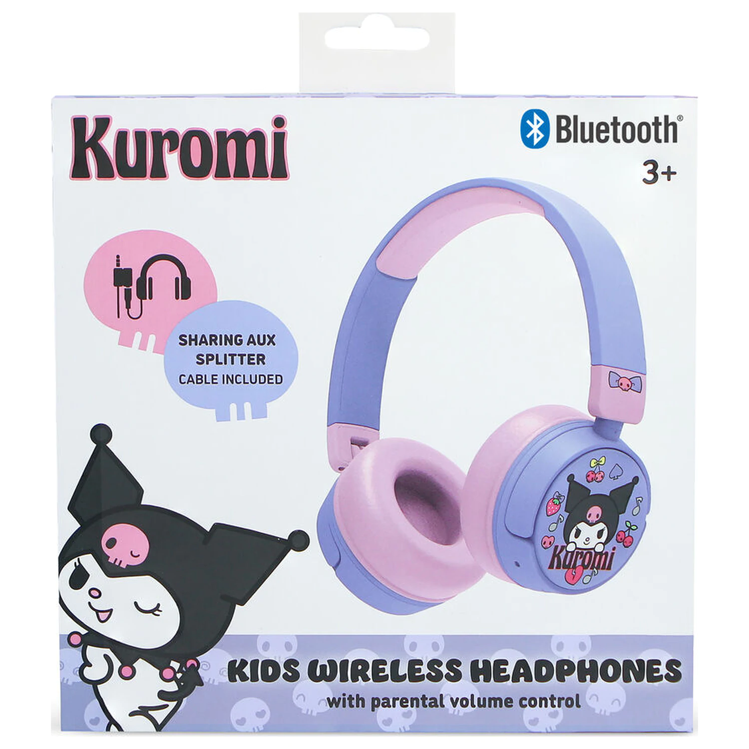 Hello Kitty Kuromi bezdrôtové detské slúchadlá produktová fotografia