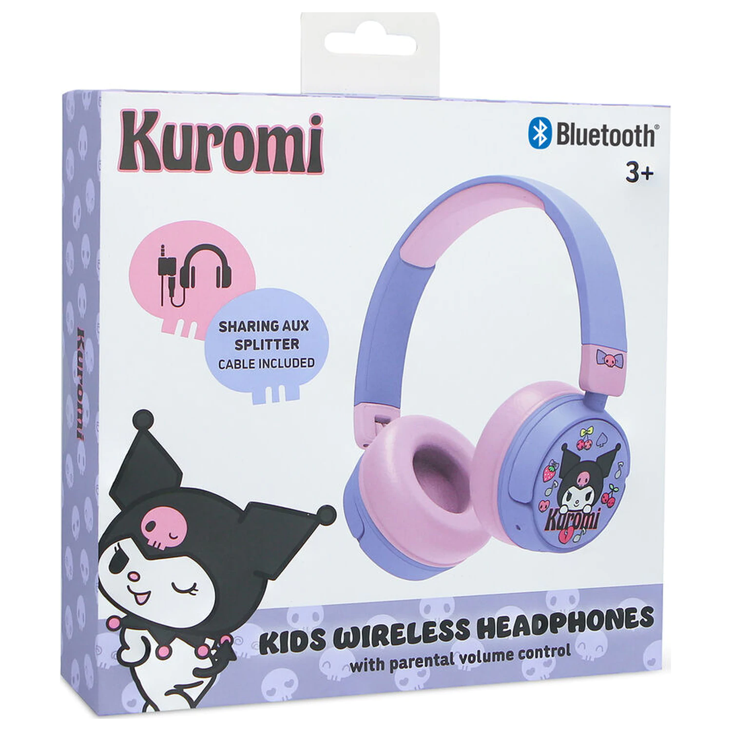 Hello Kitty Kuromi bezdrôtové detské slúchadlá produktová fotografia