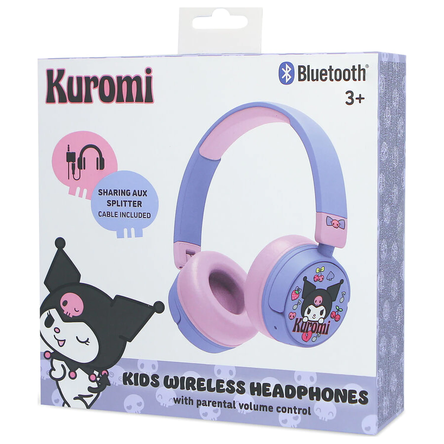 Hello Kitty Kuromi bezdrôtové detské slúchadlá produktová fotografia