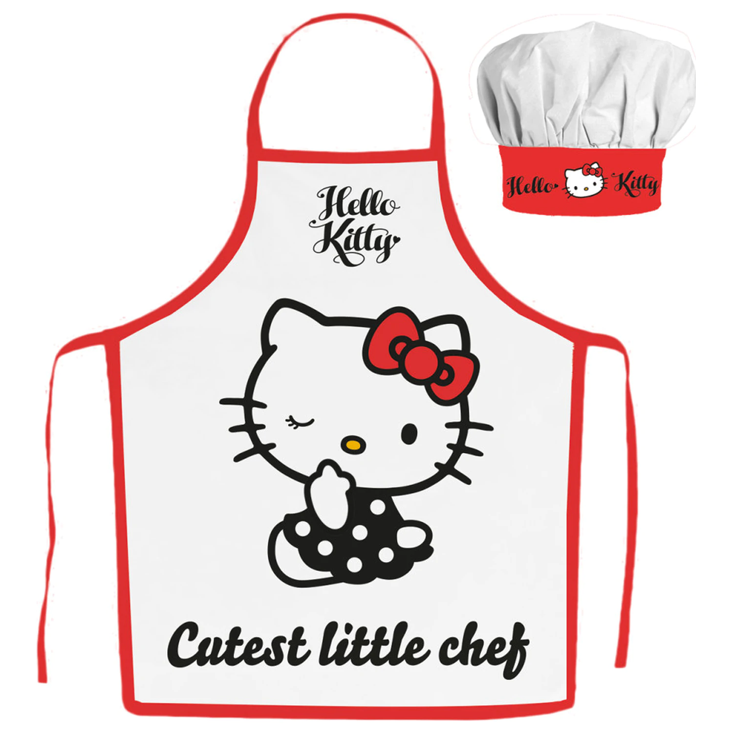 Hello Kitty Little Chef detská zástera, 2-dielna súprava produktová fotografia